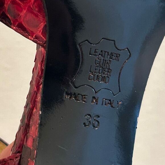 Size 36 FENDI Snake Skin Heels Leather - Picture 6 of 9